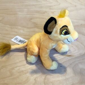 Disney The Lion King Young Simba Plush Yellow Tan 7.5inX7.5in.